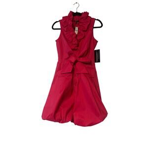Samuel Dong NWT Raspberry Pink Taffeta Bubble Dress XS Sleeveless